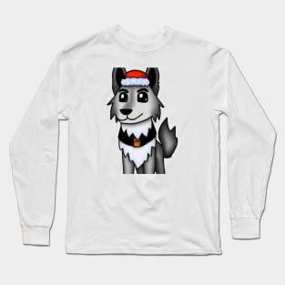 Cute Alpha Wolf Drawing Long Sleeve T-Shirt